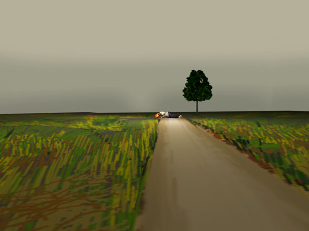 Someone behind the door knocks at irregular intervals, James Lowne