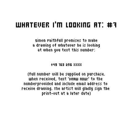 Whatever #7 Promise of a digital drawing, Simon Faithfull